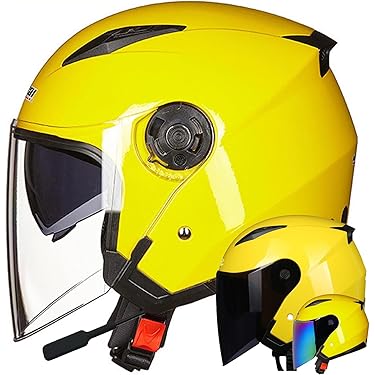 黄色笑顔ジェットヘルメット バブルレンズ付き M〜XXL新品 黄色笑顔ジェットヘルメット バブルレンズ付き M〜XXL新品（黄色